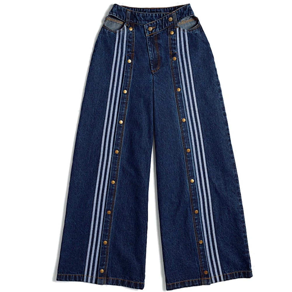 Ivy Park Snap Wide Leg Denim Pants